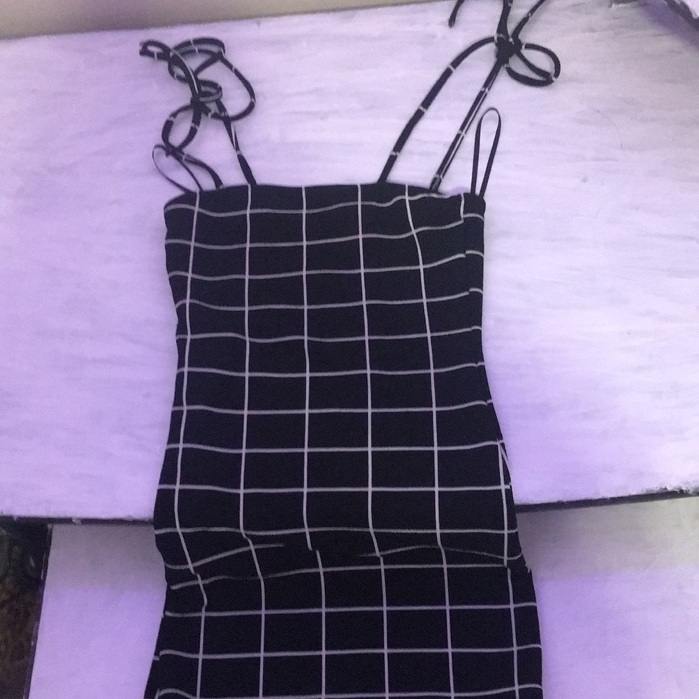 White and black grid bodycon dress USA SHIPPING ONLY!